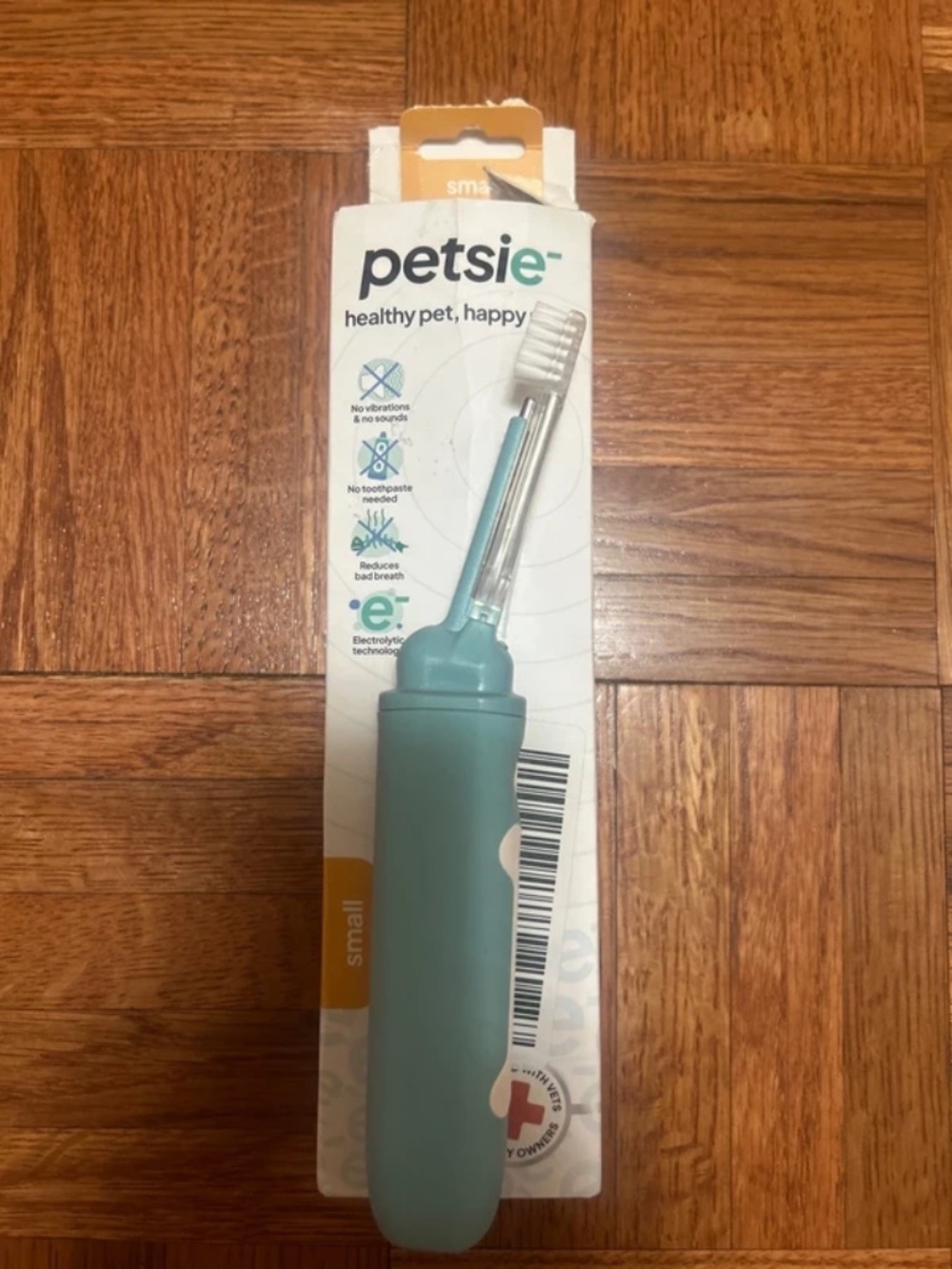 Petsie Ultrasonic Electrolytic Technology Pet Dog Toothbrush Oral Care Sz. S